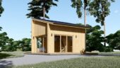 Blockbohlenhaus SANDRA (44mm + Holzverschalung), 20m² – Bild 3