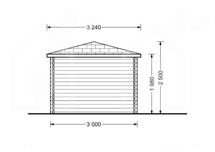 Premium Gartenhaus ALAN (28mm), 3x3m, 9m²