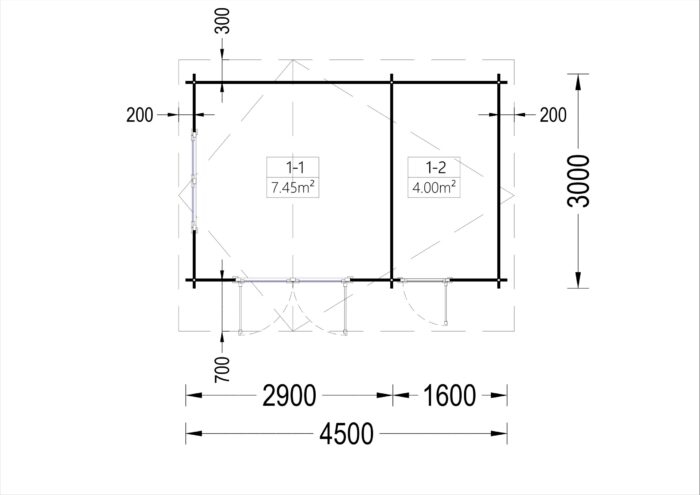 Premium Gartenhaus Bregenz, 4.5x3 m, 13 m²