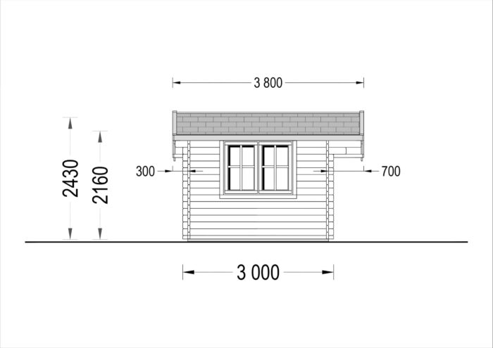 Premium Gartenhaus Bregenz, 4.5x3 m, 13 m²