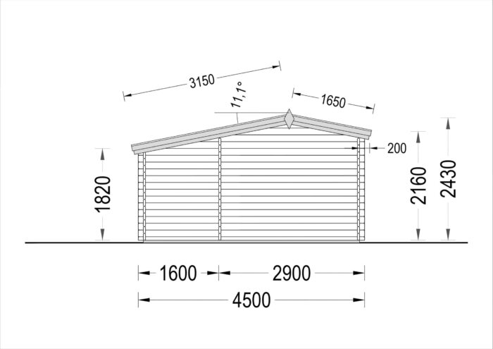 Premium Gartenhaus Bregenz, 4.5x3 m, 13 m²