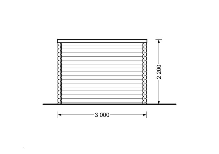 Premium Gartenhaus Gartenhaus ALAN PLUS (28mm), 5x3m, 9m² + 6.5m²