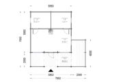 Blockbohlenhaus Innsbruck (44 mm) 36 m² mit 14 m² Schlafboden – Bild 9