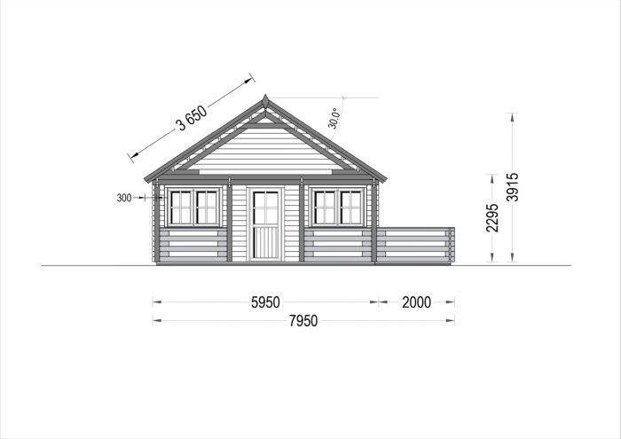 Blockbohlenhaus Innsbruck (44 mm) 36 m² mit 14 m² Schlafboden – Bild 11