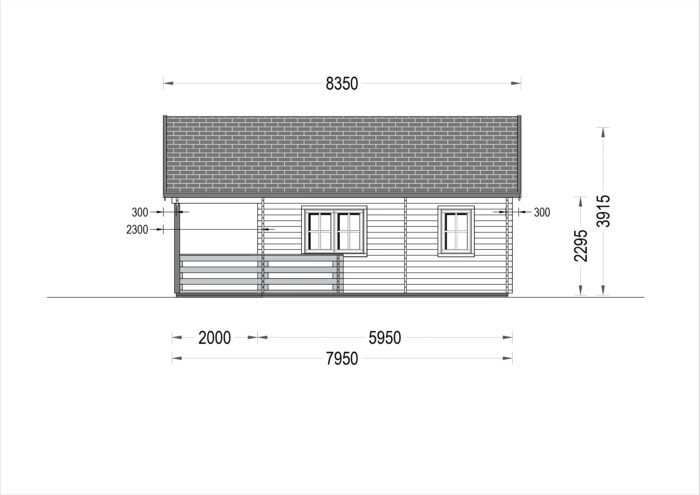 Blockbohlenhaus Innsbruck (44 mm) 36 m² mit 14 m² Schlafboden – Bild 6
