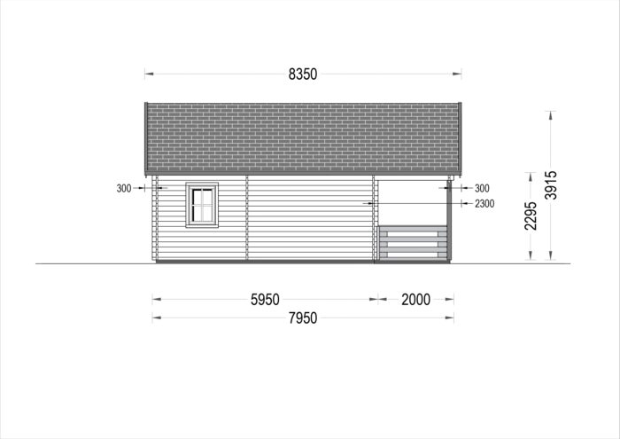 Blockbohlenhaus Innsbruck (44 mm) 36 m² mit 14 m² Schlafboden – Bild 8