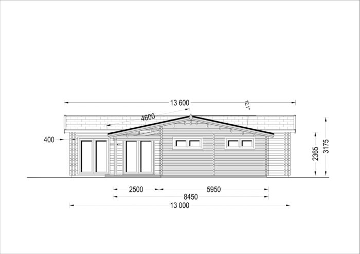 Blockbohlenhaus SEEFELD (44+44 mm) · 105 m² · Extra Isoliert – Bild 10
