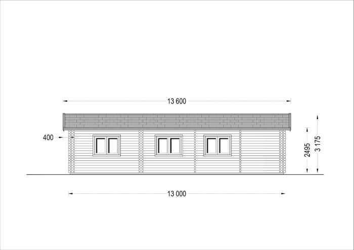 Blockbohlenhaus SEEFELD (44+44 mm) · 105 m² · Extra Isoliert – Bild 8