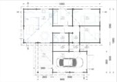 Blockbohlenhaus SEEFELD (66 mm) · 105 m² · mit Pultdach – Bild 12