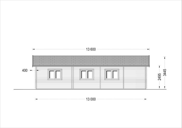 Blockbohlenhaus SEEFELD (66 mm) · 105 m² · mit Pultdach – Bild 10