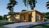 Blockbohlenhaus SEEFELD (44+44 mm) · 105 m² · Extra Isoliert · mit Pultdach