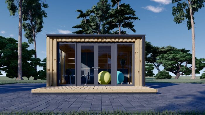 Gartenhaus ERMONES (34mm + Holzverschalung), 4x3m, 12m²