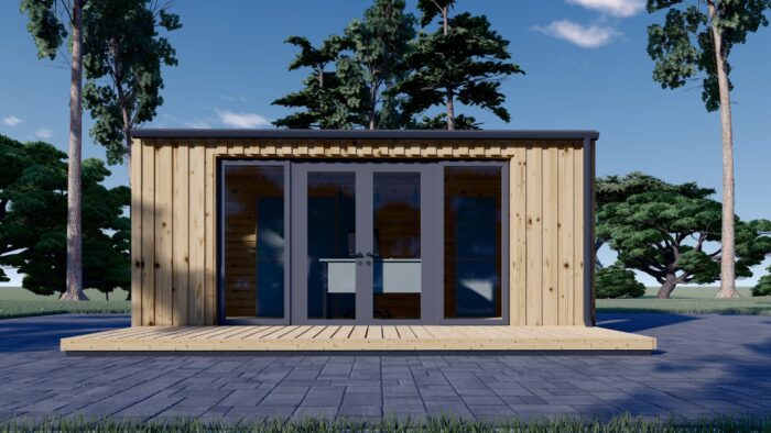 Gartenhaus ERMONES (34mm + Holzverschalung), 5x3m, 15m²