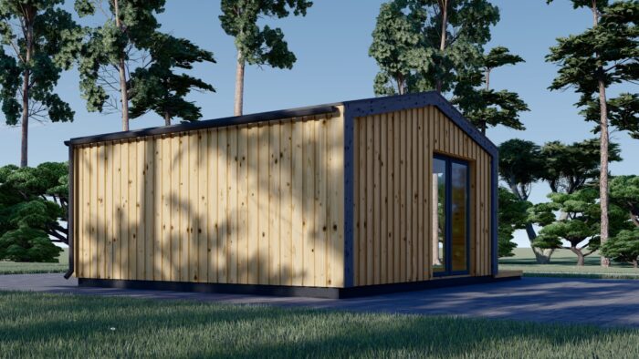 Gartenhaus ERMONES (34mm + Holzverschalung), 5x5m, 25m²