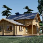 Blockbohlenhaus HORST (44+44 mm), 113 m² + 13 m² Terrasse