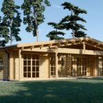 Blockbohlenhaus FLORENZ (66mm), 100m² + 20m² Terrasse