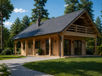 Blockbohlenhaus ANIKA (44+44 mm) · 139 m² · Isoliert