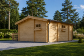 Blockbohlenhaus ARMIN (44 mm) 31 m² mit Satteldach – Bild 5