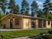 Blockbohlenhaus BERNAU (Isoliert, 44+44 mm) · 103 m²