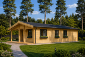 Blockbohlenhaus LEIBNITZ (Isoliert, 44+44 mm), 78 m² + 15 m² Terrasse – Bild 4
