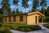Blockbohlenhaus LEIBNITZ (Isoliert, 44+44 mm), 78 m² + 15 m² Terrasse – Bild 3