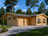 Blockbohlenhaus SEEFELD (44+44 mm) · 105 m² · Extra Isoliert