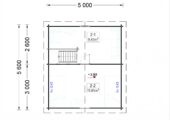 Blockbohlenhaus Tirol mit Schlafboden und Terrasse, 20 m² + 8 m² – Bild 6