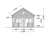 Blockbohlenhaus Tirol mit Schlafboden und Terrasse, 20 m² + 8 m² – Bild 7