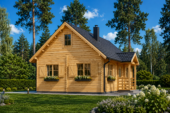Blockbohlenhaus ERNI (44+44 mm) · Isoliert · ca. 70 m² – Bild 2