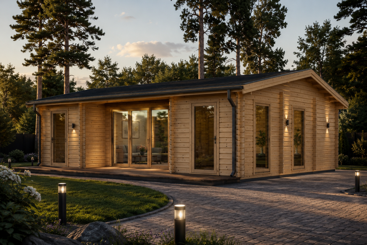 Blockbohlenhaus FELDKIRCH mit 56 m² Wohnfläche
