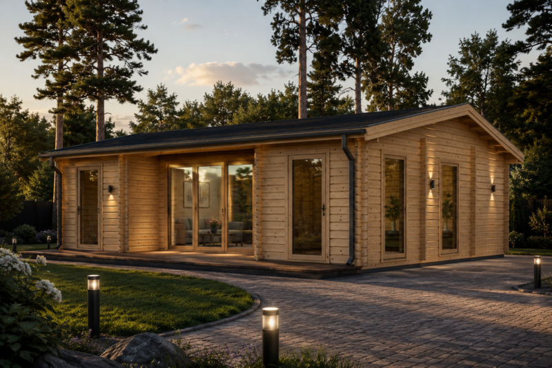 Blockbohlenhaus FELDKIRCH mit 56 m² Wohnfläche