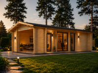 Blockbohlenhaus MILAN (44 mm) 37 m²
