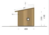 Blockbohlenhaus SANDRA (44mm + Holzverschalung), 20m² – Bild 6