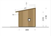 Blockbohlenhaus SANDRA (44mm + Holzverschalung), 20m² – Bild 6
