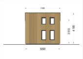 Blockbohlenhaus SANDRA (44mm + Holzverschalung), 20m² – Bild 7