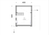 Blockbohlenhaus SANDRA (44mm + Holzverschalung), 20m² – Bild 9