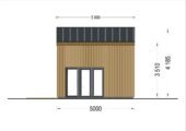 Blockbohlenhaus SANDRA (44mm + Holzverschalung), 20m² – Bild 5