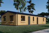 Blockbohlenhaus NIKI (44 mm + Holzverschalung), 12.7x6.2 m, 78 m² – Bild 2