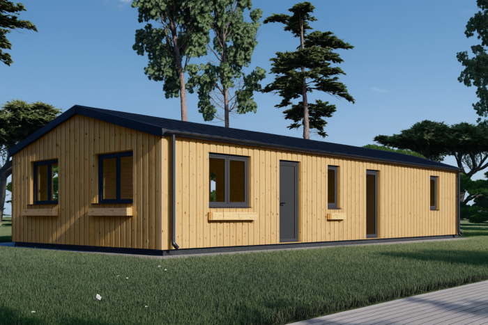 Blockbohlenhaus NIKI (44 mm + Holzverschalung), 12.7x6.2 m, 78 m² – Bild 2