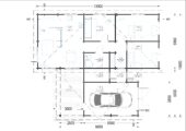 Blockbohlenhaus SEEFELD (66 mm) · 105 m² · mit Pultdach – Bild 5