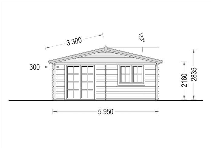 Gartenhaus KLAUS 6x6m, 36m²