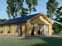 Blockbohlenhaus GRAZ (44+44 mm Isoliert) · 54 m²