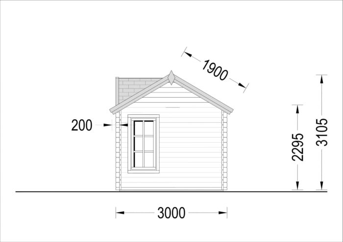 Premium Gartenhaus BRÜSSEL, 4x3m, 12m²