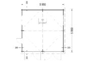 Doppelgarage aus Holz (44 mm) 6x6 m, 36 m² – Bild 5