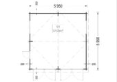 Doppelgarage aus Holz (44 mm) 6x6 m, 36 m² – Bild 5