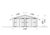 Doppelgarage aus Holz (44 mm) 6x6 m, 36 m² – Bild 9