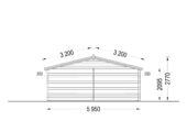 Doppelgarage aus Holz (44 mm) 6x6 m, 36 m² – Bild 7