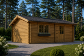Doppelgarage aus Holz (44 mm) 6x6 m, 36 m² – Bild 4