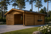 Doppelgarage aus Holz (44 mm) 6x6 m, 36 m² – Bild 3