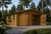 Doppelgarage aus Holz (44 mm) 6x6 m, 36 m²